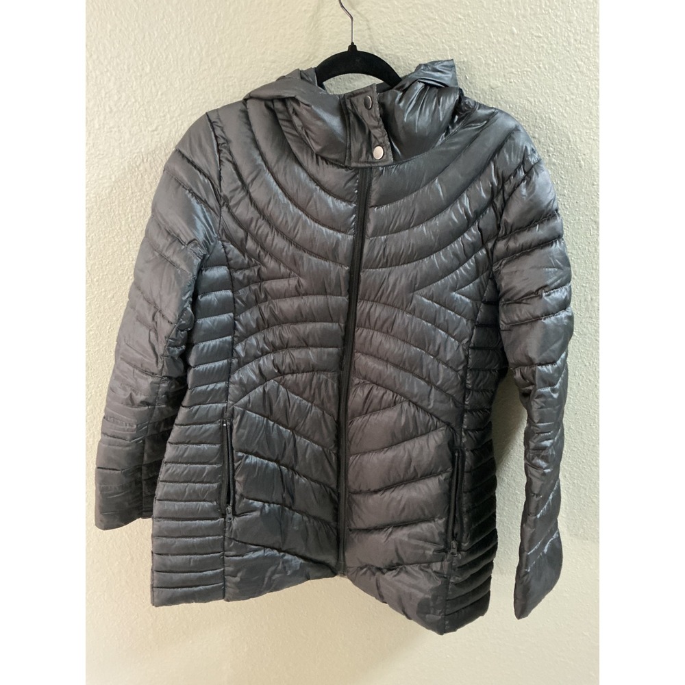a.n.a Packable Premium Down Jacket Womens Large Gray Excellent Puffer Coat
